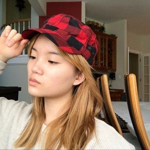 H&M Red Plaid Hat